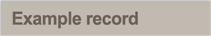 Example record